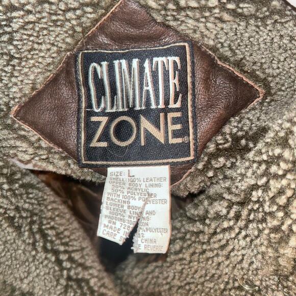 Climate Zone brown leather jacket women's size large - Picture 2 of 3